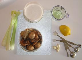 Ingredients for Raw Cream of Mushroom Soup